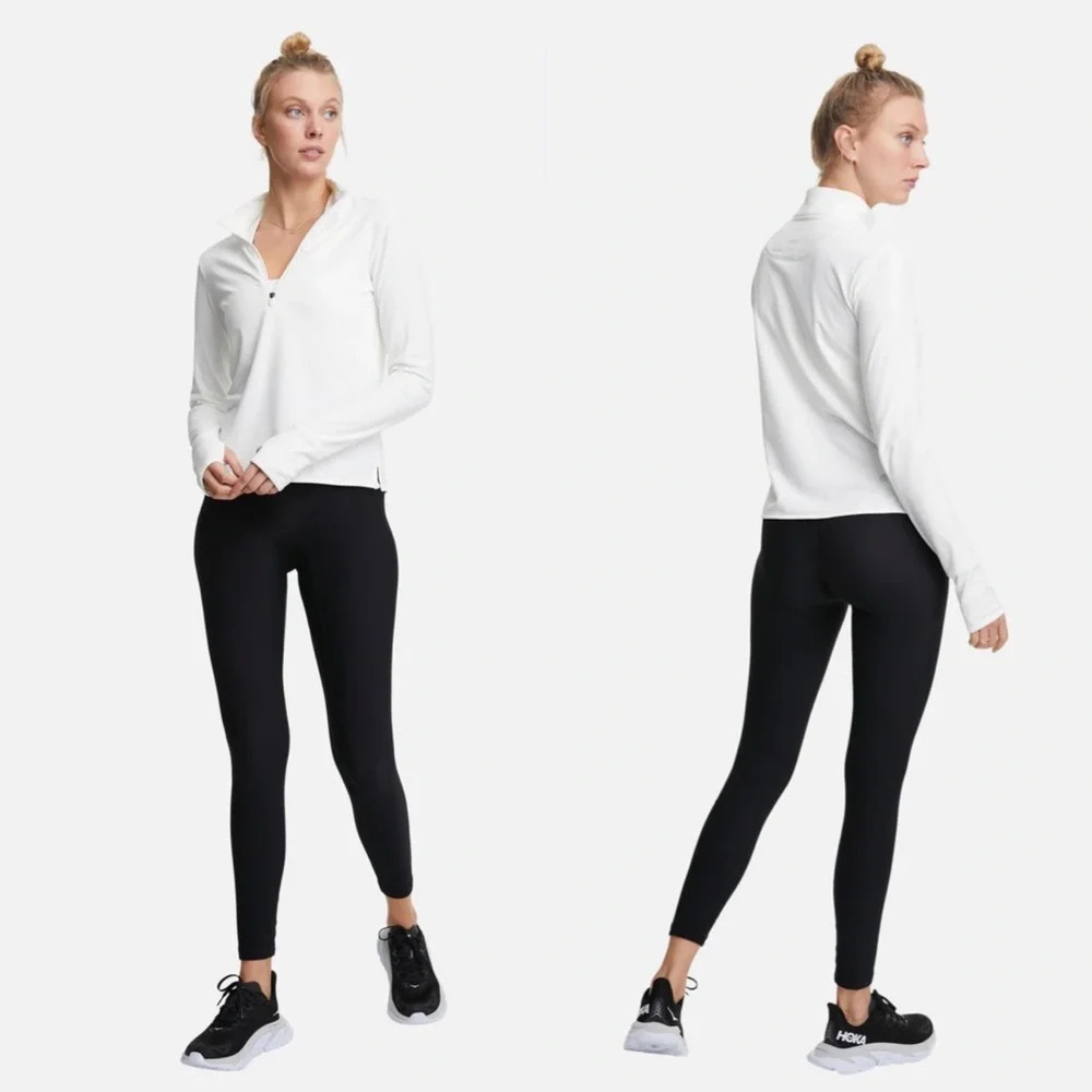 Bandier All Access Pro Fleece 1/4 Zip in Cappuccino Foam Size Small $128